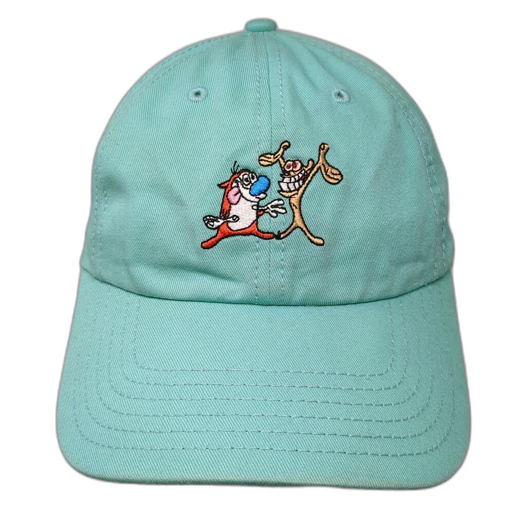 Nickelodeon Baseball Cap Blue One Size Ren Stimpy Show Character Hat Slideback